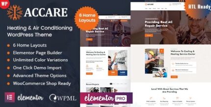 Accare (v4.0) Heating & Air Conditioning WordPress Theme