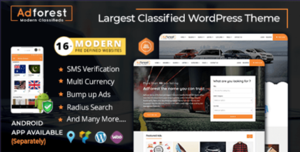 AdForest (v6.0.12) Classified Ads WordPress Theme [Activated]