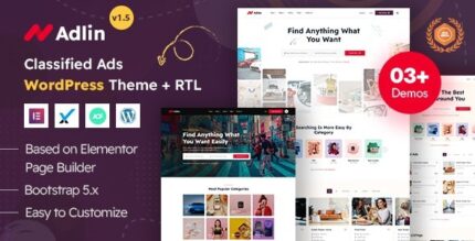 Adlin (v2.1) Classified Ads Listing WordPress Theme