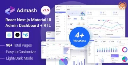 Admash (v1.9) Material Design React Next Admin Dashboard Template