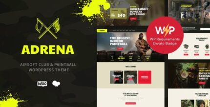 Adrena (v1.2.13) Airsoft Club & Paintball WordPress Theme