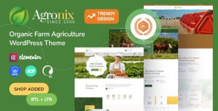 Agronix (v2.0.1) Organic Farm Agriculture WordPress Theme + RTL