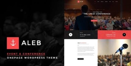 Aleb (v1.4.9) Event Conference Onepage WordPress Theme