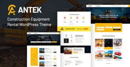 Antek v6.6 Construction Equipment Rentals WordPress Theme