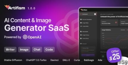Artifism (v6.2.0) AI Content & Image Generator SaaS [Activated]