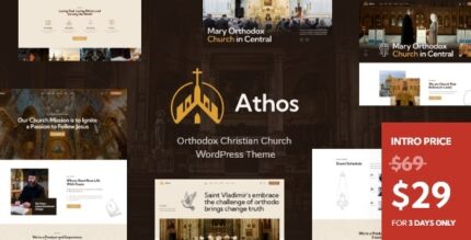 Athos v1.9.0 Orthodox Christian Church WordPress Theme