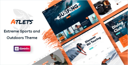 Atlets (v1.0.22) Extreme and Outdoors WordPress Theme