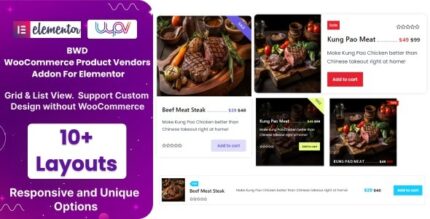 BWD WooCommerce Product Vendors Addon For Elementor v1.7