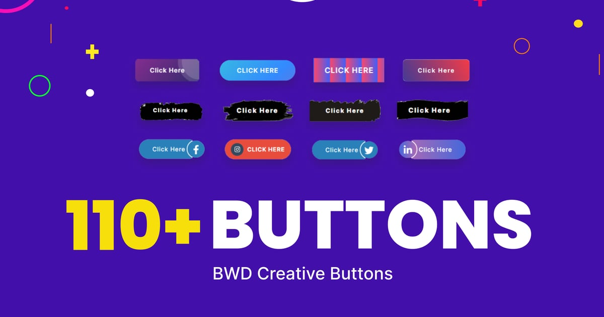 BWD-creative-buttons-Nulled.png Creative buttons addon for elementor v2.6 - Image 1