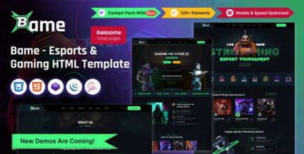 Bame v1.0 – Esports & Gaming HTML Template