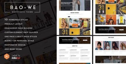 Baowe (v1.1) Responsive One/Multi Page Portfolio WordPress Theme