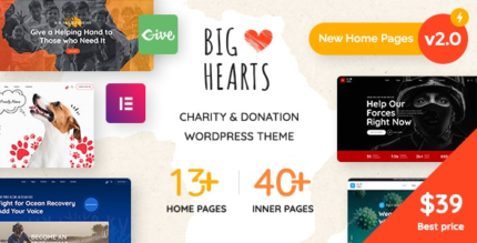 BigHearts (v3.1.15) Charity & Donation WordPress Theme [Activated]