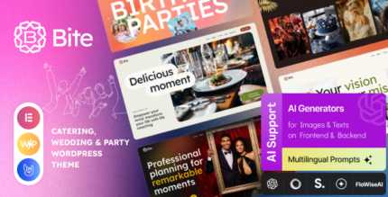 Bite (v1.0.0) Catering, Wedding & Party WordPress Theme