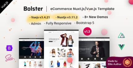 Bolster v1.3 – Vue Nuxt.js eCommerce Template