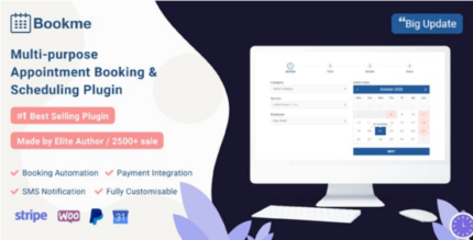Bookme v4.9.0 – WordPress Appointment Booking Scheduling Plugin