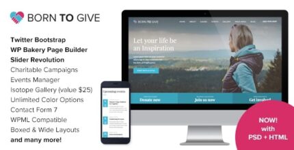 Born To Give (v4.0) Charity Crowdfunding Responsive WordPress Theme