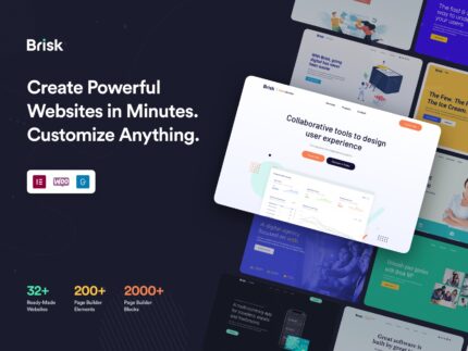 Brisk (v6.2.7) Multi-Purpose Elementor WordPress Theme
