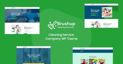 Brushup (v1.3) Cleaning Service Company WP Theme