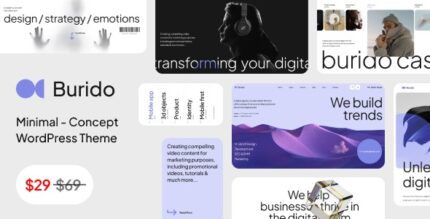 Burido (v1.1.4) Minimal Multipurpose WordPress Theme (Activated)