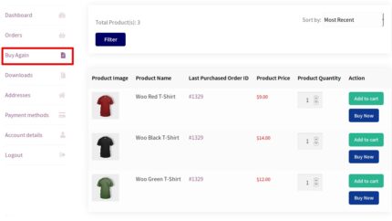 Buy Again for WooCommerce v5.7.0