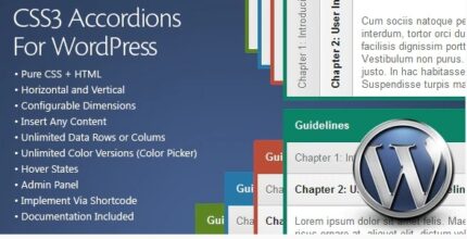 CSS3 Accordions for WordPress v3.1