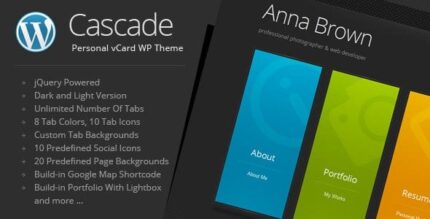 Cascade v8.4 Personal vCard WordPress Theme