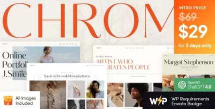 Chroma (v1.10.0) Photography Portfolio WordPress Theme