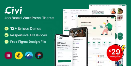 (Activated) Civi (v2.2.4) Job Board WordPress Theme