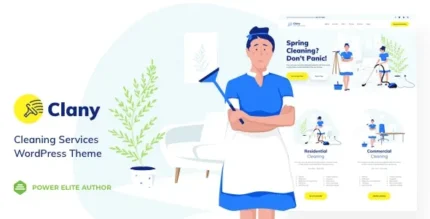 Clany v35.0 Cleaning Services WordPress Theme (Activated)