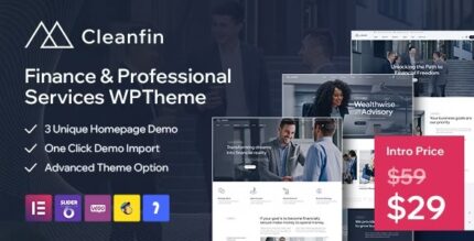 Cleanfin (v4.4) Finance Consulting WordPress Theme