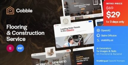 Cobble (v1.7.0) Flooring & Construction Service WordPress Theme