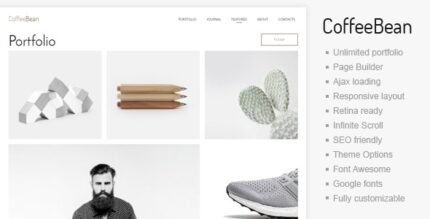 CoffeeBean (v1.24) Portfolio and Blogging WordPress Theme