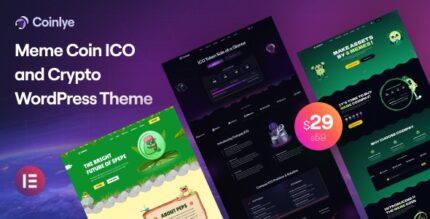 Coinlye (v1.0.0) Meme coin ICO & Crypto WordPress Theme