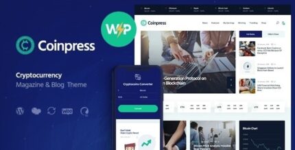 Coinpress (v1.0.14) ICO Cryptocurrency Magazine & Blog WordPress Theme