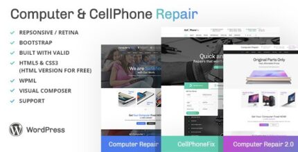 Computer and CellPhone Repair Services WordPress Theme v5.2 [Activated]