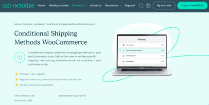 Conditional Shipping Methods WooCommerce (Octolize) v1.5.2 [Activated]