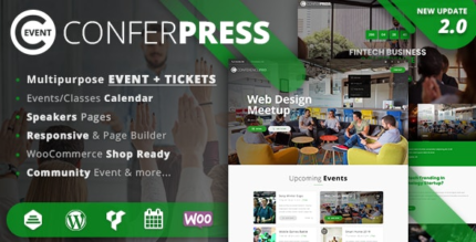 ConferPress v2.8.2 Multipurpose Event Tickets WordPress Theme