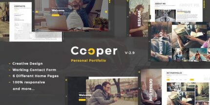 Cooper v5.4.3 – Creative Responsive Personal Portfolio WordPress Theme