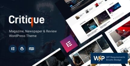 Critique (v1.21.0) Magazine, Newspaper & Review WordPress Theme