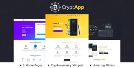 CryptApp (v3.2) Landing Page Theme