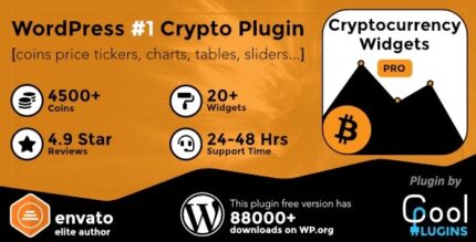 Cryptocurrency Widgets Pro v4.2.2 (Activated) WordPress Crypto Plugin