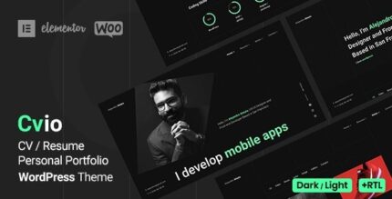 Cvio (v3.3.7) Personal Portfolio WordPress Theme