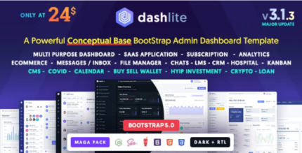 DashLite (v3.3.0) Bootstrap Responsive Admin Dashboard Template