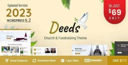 Deeds (v10.5) Best Responsive Nonprofit Church WordPress Theme