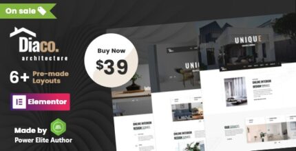 Diaco (v2.1) Architecture & Interior Design Elementor WordPress Theme