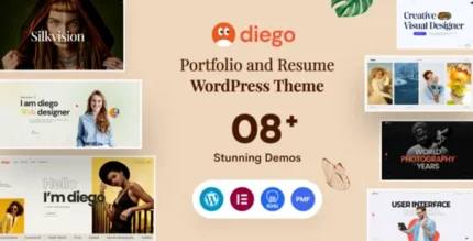 Diego (v1.1.6) Creative Personal Portfolio & Resume WordPress Theme