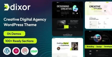 Dixor (v2.0) Creative Digital Agency WordPress Theme