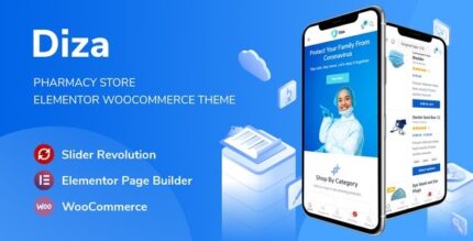 Diza (v1.3.17) Pharmacy Store Elementor Woo Theme