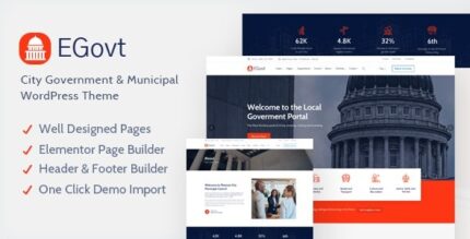 EGovt (v1.6.5) City Government WordPress Theme