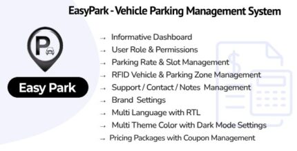 EasyPark SaaS v1.8 Vehicle Parking Management System